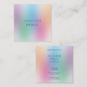 Colorful Modern Professional Elegant Sjabloon Vierkante Visitekaartje (Voorkant / Achterkant)