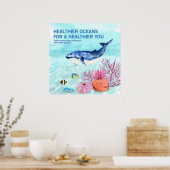 Colorful Modern Protect Marine Life Quote Poster (Keuken)