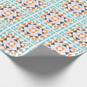 Colorful Modern Quilt Block Geometric Art Cadeaupapier (Hoek)