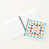 Colorful Modern Quilt Block Geometric Art Notitieboek (Binnen)