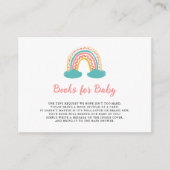 Colorful Modern Rainbow Books voor Baby Informatiekaartje (Voorkant)