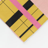 Colorful Modern Retro Pset Patroon in Geel Fleece Deken (Hoek)