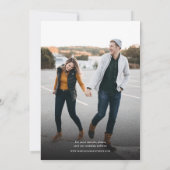 Colorful Modern Retro Weddenfoto Terug Kaart (Achterkant)