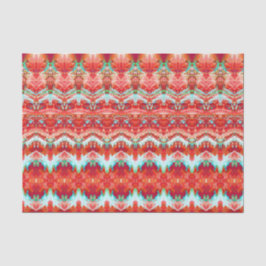 Colorful Modern  Rood Blauwgroen Schitterend Kunst Tissuepapier