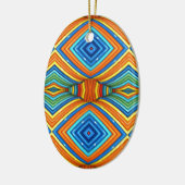 Colorful Modern Southwest Pattern Keramisch Ornament (Links)