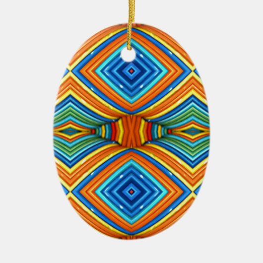 Colorful Modern Southwest Pattern Keramisch Ornament (Voorkant)