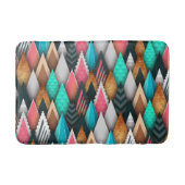 Colorful Modern Southwestern Aztec Blauwgroen Roze Badmat (Voorkant)