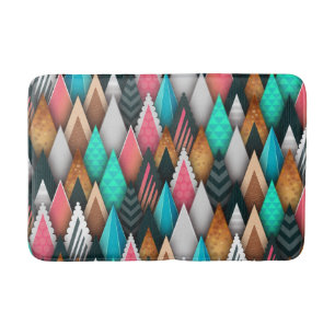 Colorful Modern Southwestern Aztec Blauwgroen Roze Badmat