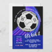 Colorful Modern Sporty Soccer Birthday Kaart (Voorkant)