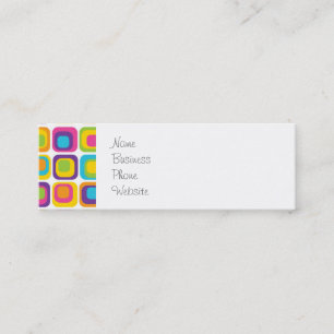 Colorful Modern Stippen en Squares Patrooncadeautj Mini Visitekaartje
