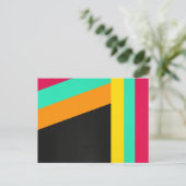 Colorful modern strepen briefkaart (Staand voorkant)