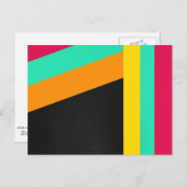 Colorful modern strepen briefkaart (Voorkant / Achterkant)