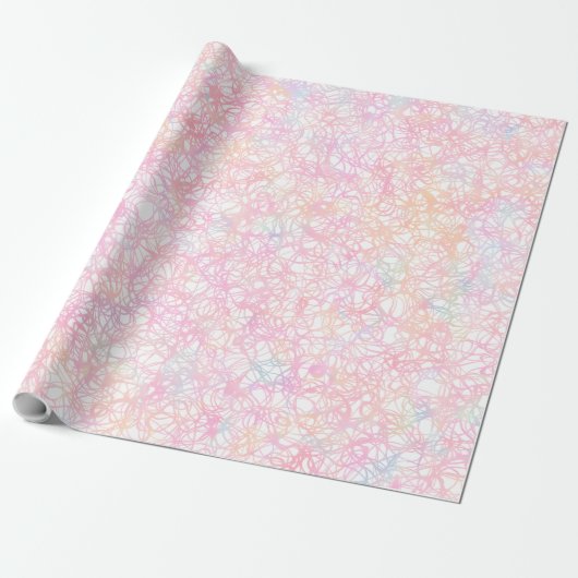 Colorful Modern Strings - Pearl Pastel Cadeaupapier (Uitgerold)