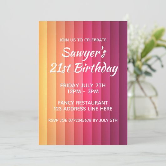 Colorful Modern Stripes Kaart (Staand voorkant)