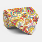 Colorful Modern Stylish Paisley Pattern Stropdas (Opgerold)