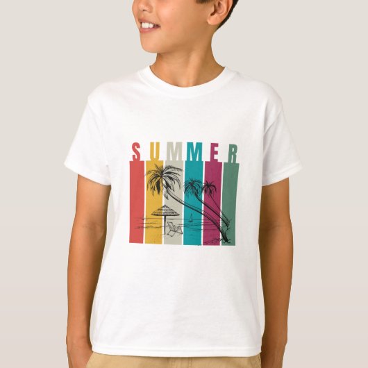 Colorful Modern Summer Design T-shirt (Voorkant)