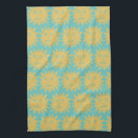 Colorful Modern Suns Yellow Pattern Theedoek<br><div class="desc">Decoreer je keuken met deze coole zonnedoek. Maakt een geweldig huishouden,  een verjaardag of een bruiloft cadeau! U kunt het aanpassen en tekst ook toevoegen. Bekijk mijn winkel voor veel meer kleuren en patronen!</div>