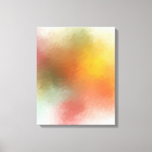 Colorful Modern Trendy Abstract Art Red Yellow Canvas Afdruk