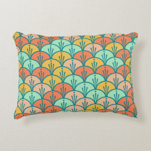 Colorful Modern Trendy Geometric Fish Scale Accent Kussen