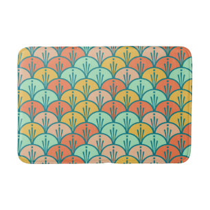 Colorful Modern Trendy Geometric Fish Scale Badmat