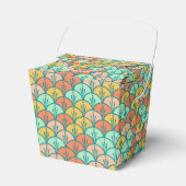 Colorful Modern Trendy Geometric Fish Scale Bedankdoosjes (Voorkant Zijde)