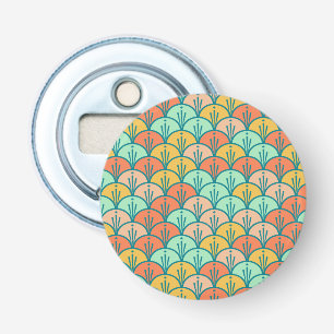 Colorful Modern Trendy Geometric Fish Scale Button Flesopener