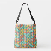 Colorful Modern Trendy Geometric Fish Scale Crossbody Tas (Achterkant)