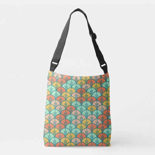 Colorful Modern Trendy Geometric Fish Scale Crossbody Tas (Voorkant)