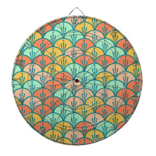 Colorful Modern Trendy Geometric Fish Scale Dartbord
