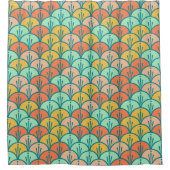 Colorful Modern Trendy Geometric Fish Scale Douchegordijn (Voorkant)
