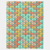 Colorful Modern Trendy Geometric Fish Scale Fleece Deken (Voorkant)