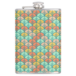 Colorful Modern Trendy Geometric Fish Scale Heupfles