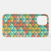 Colorful Modern Trendy Geometric Fish Scale iPhone Hoesje (Achterkant horizontaal)