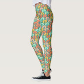 Colorful Modern Trendy Geometric Fish Scale Leggings (Links)