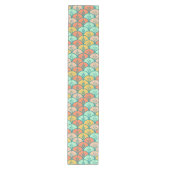 Colorful Modern Trendy Geometric Fish Scale Medium Tafelloper (Voorkant)