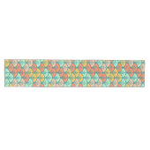 Colorful Modern Trendy Geometric Fish Scale Medium Tafelloper (Horizontaal)