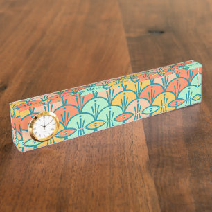 Colorful Modern Trendy Geometric Fish Scale Naambordje