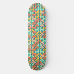 Colorful Modern Trendy Geometric Fish Scale Persoonlijk Skateboard