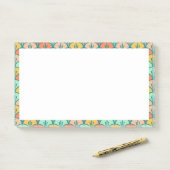 Colorful Modern Trendy Geometric Fish Scale Post-it® Notes (Op bureau)