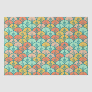 Colorful Modern Trendy Geometric Fish Scale Tissuepapier