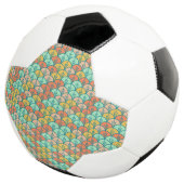 Colorful Modern Trendy Geometric Fish Scale Voetbal (Drie kwart)