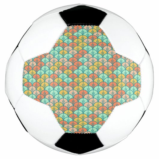 Colorful Modern Trendy Geometric Fish Scale Voetbal (Voorkant)