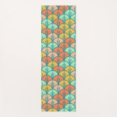 Colorful Modern Trendy Geometric Fish Scale Yogamat (Voorkant)