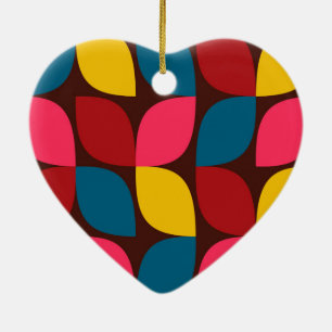 Colorful, modern, trendy, urban flower abstractie keramisch ornament