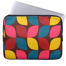 Colorful, modern, trendy, urban flower abstractie laptop sleeve