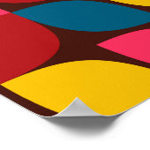 Colorful, modern, trendy, urban flower abstractie poster (Hoek)