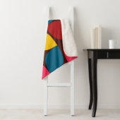 Colorful, modern, trendy, urban flower abstractie sherpa deken (In situ)