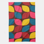 Colorful, modern, trendy, urban flower abstractie theedoek (Verticaal)