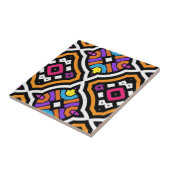 Colorful Modern Tribal Ethnical Pattern Tegeltje (Zijkant)