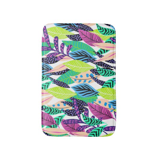 Colorful Modern Tropical Botanical Badmat (Voorkant Verticaal)